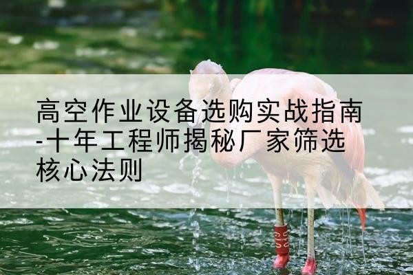 应城剪叉式升降机厂家-高空作业设备选购实战指南-十年工程师揭秘厂家筛选核心法则